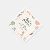 That's Amore カラフルイラスト ブライダルシャワー スタンダードカクテルナプキン (角)