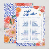 『That's amore』シャワーの方が好きな花嫁ゲームカード 招待状 (正面/裏面)