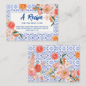 That's Amore フラワー ブライダルシャワー レシピシェアカード エンクロージャーカード (正面/裏面)