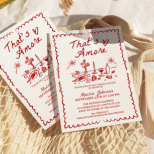 That's Amore フランス風 ブライダルシャワー 招待状