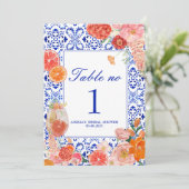 That's Amore ブライダルシャワーテーブルナンバー ダウンロード可能 招待状 (スタンド正面)