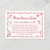 That's Amore ブライダルシャワーレシピリクエスト エンクロージャーカード (正面)