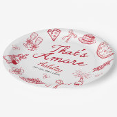 That's Amore ブライダルシャワー ペーパープレート (アングル)