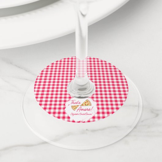 That's Amore ブライダルシャワー ワイングラスタグ (クローズアップ)