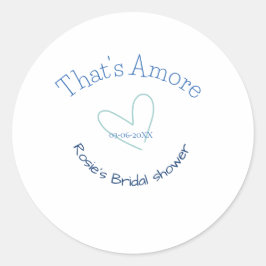 THATS AMORE ブライダルシャワー 青ハート 名前 日付 SIM ラウンドシール