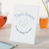 THATS AMORE ブライダルシャワー 青ハート 名前 日付 SIM 台座サイン (インサイチュ)