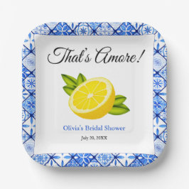 That's Amore | メディテレーニアンレモン ブライダルシャワー ペーパープレート