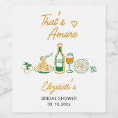 That's Amore ラスティックイタリアンフード ブライズシャワー ワインラベル (シングルラベル)