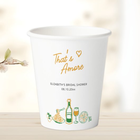 That's Amore ラスティックイタリアンフード ブライズシャワー 紙コップ