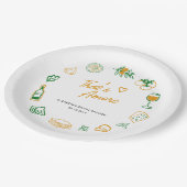 That's Amore ラスティックイタリアンフード ブライダルシャワー ペーパープレート (アングル)