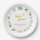 That's Amore ラスティックイタリアンフード ブライダルシャワー ペーパープレート (正面)