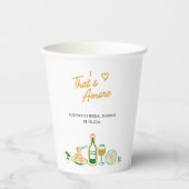 That's Amore ラスティックイタリアンフード ブライダルシャワー 紙コップ (正面)