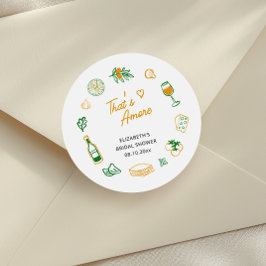 That's Amore ラスティックイタリアン ブライダルシャワー ラウンドシール