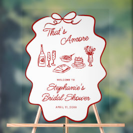 That's Amore レッドドゥードルフレーム 大歓迎 アクリルサイン