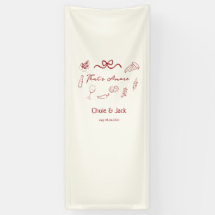 That's Amore 手描きイタリアンピザ結婚式 横断幕