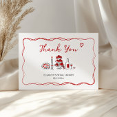 That's Amore 手描きイタリアンレッド ブライズシャワー サンキューカード