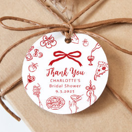 That's Amore 手描きイタリアン ブライダルシャワー フェイバータグ