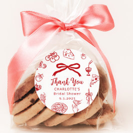 That's Amore 手描きイタリアン ブライダルシャワー ラウンドシール