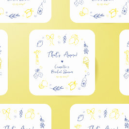 That's Amore 手描きイタリアン レモン ブライダルシャワー スクエアシール