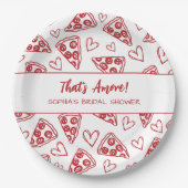 That's Amore 手描きピザパーティー ブライダルシャワー ペーパープレート (正面)