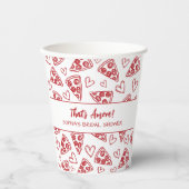 That's Amore 手描きピザパーティー ブライダルシャワー 紙コップ (正面)