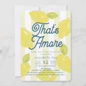 That's Amore 手描きレモンのブライダルシャワー 招待状 (正面)
