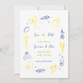 That's Amore 手描きレモン イタリアンウェディング セーブザデート (正面)