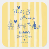 That's Amore 手描き ブライダルシャワーラベル スクエアシール (正面)