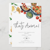 That's Amore! 水彩イタリアンフードエンゲージメント 招待状 (正面/裏面)