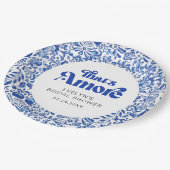 That's Amore 現代イタリアン ブライダルシャワー ペーパープレート (アングル)