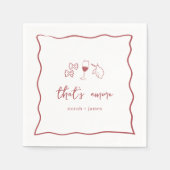 That's Amore 結婚前お披露目 スタンダードカクテルナプキン (正面)