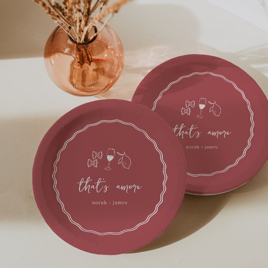 That's Amore 結婚前お茶会 ペーパープレート