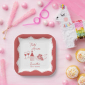 That's Amore 赤いイタリアンピザ ワインブライダルシャワー ペーパープレート (パーティー)