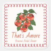 That's Amore 赤いトマト イタリアン ブライダルシャワー スクエアシール (正面)