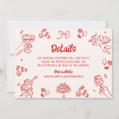 『That's Amore！』赤イタリアンデザイン 招待状 (正面)