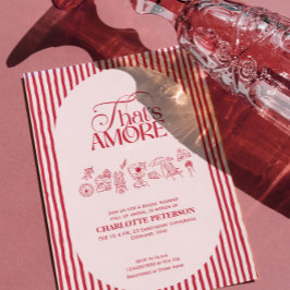 That's Amore 赤ストライプ ヘンショクギョウ 招待状