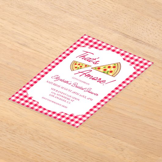 That's Amore Bridal Shower アクリル招待状 (レイダウン)