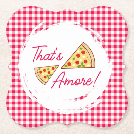 That's Amore Bridal Shower ペーパーコースター (正面)