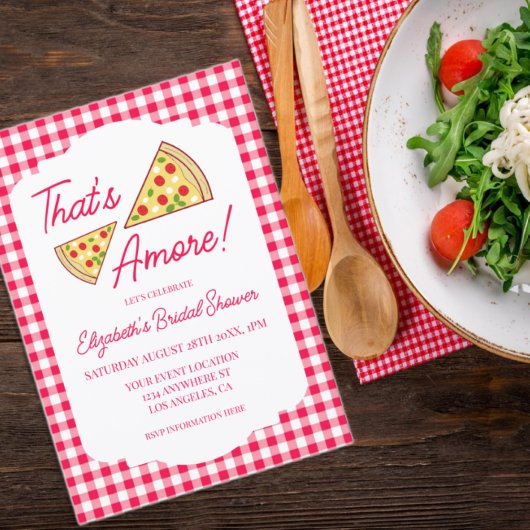 That's Amore Bridal Shower 招待状