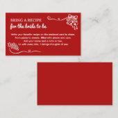That's Amore Bridal Shower Bring a Recipe  エンクロージャーカード (正面/裏面)