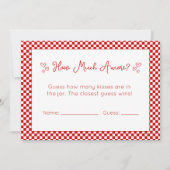 That's Amore Bridal Shower Game - How Many Kisses ノートカード (正面)