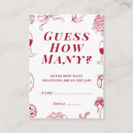 That's Amore Bridal Shower Guess how many Game  エンクロージャーカード