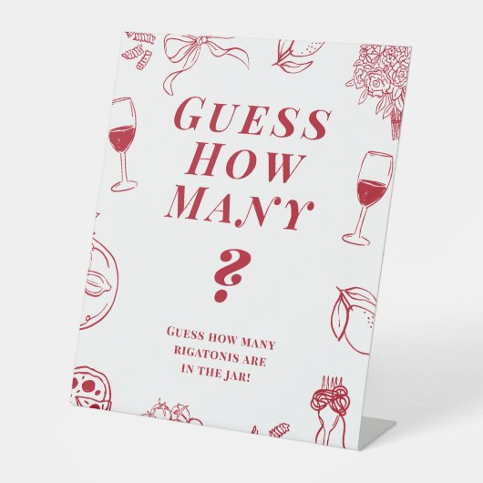 That's Amore Bridal Shower Guess how many Game 台座サイン (正面)