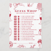 That's Amore Bridal Shower Guess Who Game ノートカード (正面)