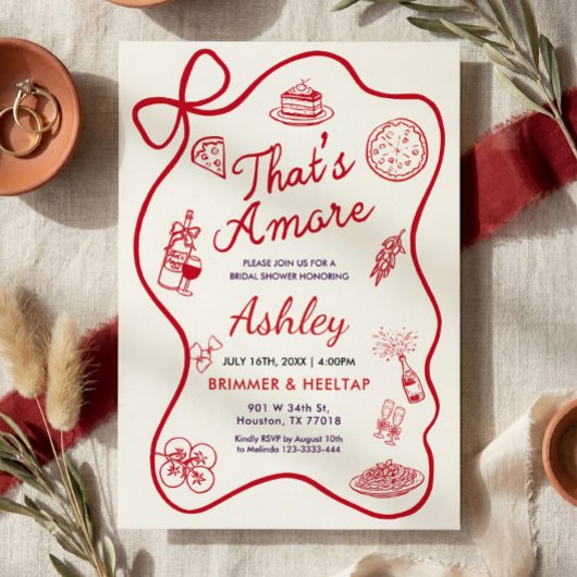 That's Amore Bridal Shower Invitation 招待状