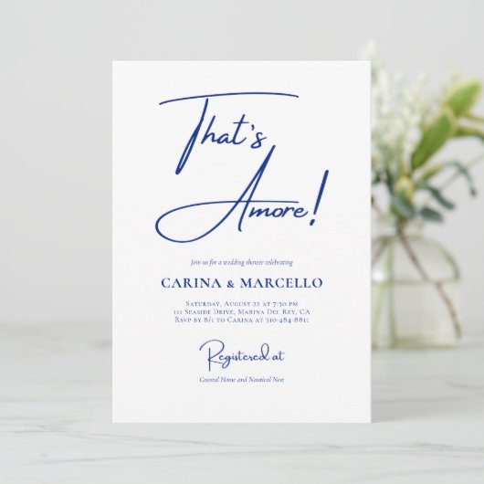 That's Amore Bridal Shower Invite 招待状 (スタンド正面)