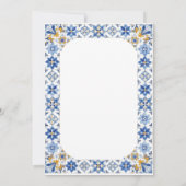 That's Amore Bridal Shower Lemon and Blue Floral 招待状 (裏面)