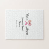 that's amore bridal shower pink retro bow boho nam ジグソーパズル (横)