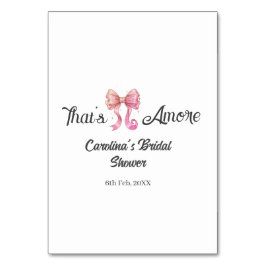that's amore bridal shower pink retro bow boho nam テーブルナンバー