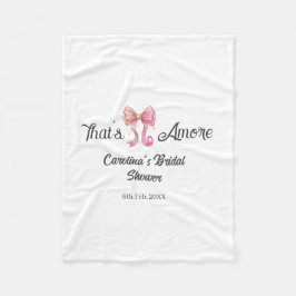 that's amore bridal shower pink retro bow boho nam フリースブランケット